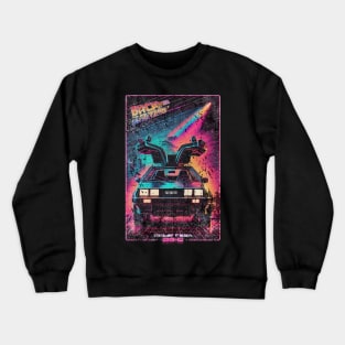 Back to the Future Distressed Damaged DeLorean Crewneck Sweatshirt